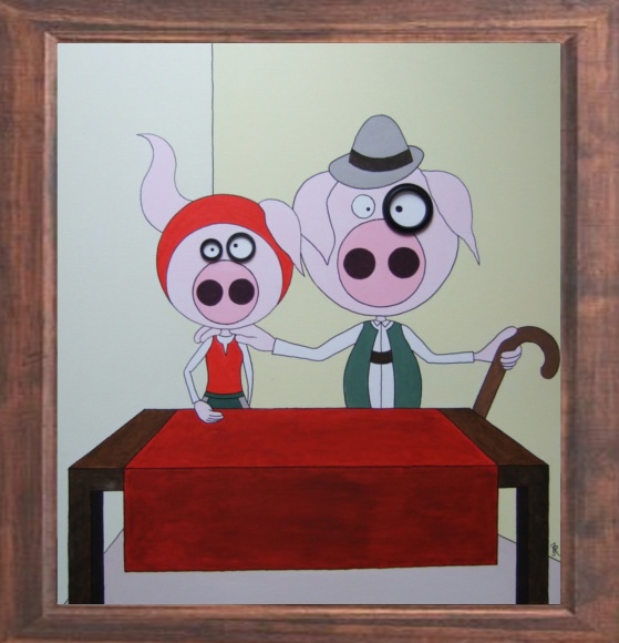 Portraits auf Leinwand